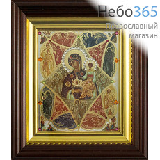 Неопалимая Купина икона Божией Матери. Икона в киоте 9х10, с киотом 13х15, полиграфия, стразы, фото 1 