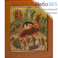  Рождество Христово. Икона писаная 27х31х4,5 см, золотой фон, с ковчегом (Мл), фото 1 