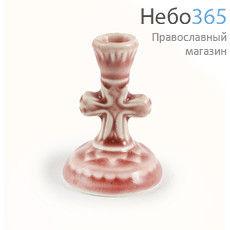  Подсвечник керамический Крест, с цветной глазурью в ассортименте из имеющихся разновидностей, фото 1 
