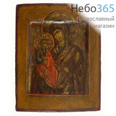 Троеручица икона Божией Матери. Икона писаная 11х13,5 см, с ковчегом, 19 век (Кж), фото 1 