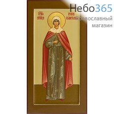  Ирина Египетская, мученица. Икона писаная 13х25х2 см, цветной фон, золотой нимб, с ковчегом (Шун), фото 1 