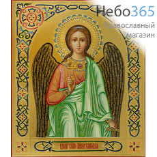  Ангел Хранитель. Икона писаная 27х31х4,2 см, золотой фон, резьба по золоту, без ковчега (Ис), фото 1 