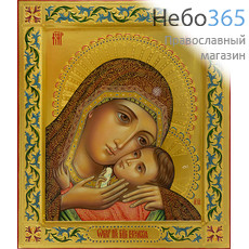  Корсунская икона Божией Матери. Икона писаная 27х31х4,5 см, золотой фон, резьба по золоту, с ковчегом (Ис), фото 1 