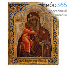  Феодоровская икона Божией Матери. Икона писаная 11х13,5 см, без ковчега, 19 век (Кж), фото 1 