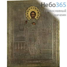  Александр Невский, благоверный князь. Икона писаная 22х26,5х2 см, в  ризе (Фр), фото 1 