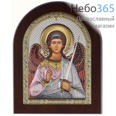  Ангел Хранитель. Икона в ризе 7х9 см, полиграфия, серебрение, золочение, эмаль, на деревянной основе (Ж) (GF050/1D), фото 1 