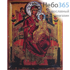  Всецарица икона Божией Матери. Икона на дереве 30х40,5х2,8 см, печать на холсте, копия афонской иконы (Су), фото 1 