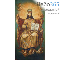  Спаситель на престоле. Икона на дереве 24х12 см, печать на левкасе (С-48) (Тих), фото 1 