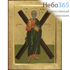 Андрей Первозванный, апостол. Икона на дереве 24х31х2,5 см, ручное золочение, с ковчегом (Нпл) (В6), фото 1 