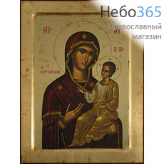  Иверская икона Божией Матери. Икона на дереве (МДФ) 24х30х1,9 см, золотой фон, с ковчегом (Нпл) (B6NB) (Х2324), фото 1 