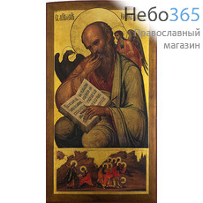  Иоанн Богослов, апостол. Икона на дереве 24х13 см, печать на левкасе, золочение (Тих) (АИБ-44), фото 1 