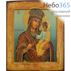  Черниговская Гефсиманская икона Божией Матери. Икона на дереве 18х15 см, печать на левкасе, золочение, без ковчега (БЧ-02) (Тих), фото 1 