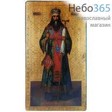  Феодосий Черниговский, святитель. Икона на дереве 16,5х29,5х2,5 см, покрытая лаком (П-1), фото 1 