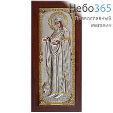  Геронтисса икона Божией Матери. Икона на деревянной основе 12,5x27 см, шелкография, в посеребренной и позолоченной ризе с цветной эмалью (RS 501 DA) (СмП), фото 1 