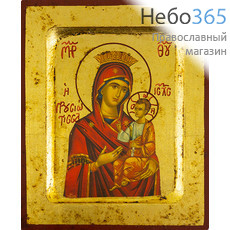  Икона на дереве 11х13 см, основа МДФ, ручное золочение, с ковчегом (BOSN) (Нпл) икона Божией Матери Одигитрия (Прусиотисса) (3057), фото 1 