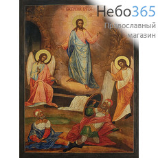  Воскресение Христово. Икона на дереве 30х21 см, печать на левкасе, золочение (ВХ-03) (Тих), фото 1 