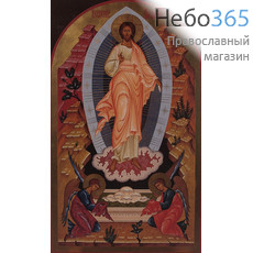  Воскресение Христово. Икона на дереве 30х49,5х2,8 см, печать на холсте (Су), фото 1 