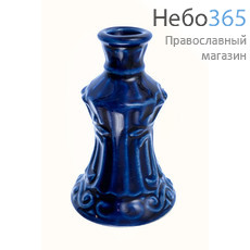  Подсвечник керамический "Греческий", в ассортименте (в уп. - 10 шт.) цвет: синий, фото 1 