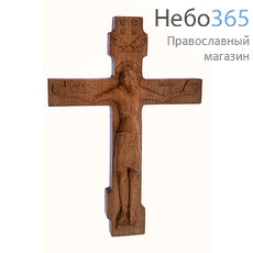  Крест "Годеновский" настенный , из бука, высотой 17 см, резьба на станке цвет: красное дерево, фото 1 