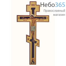  Крест деревянный большой, восьмиконечный, 23 см, с литографией, в коробке, Х30703, фото 1 
