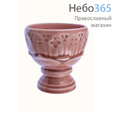  Лампада настольная керамическая "Цветок новый", с цветной глазурью цвет: розовый, фото 1 