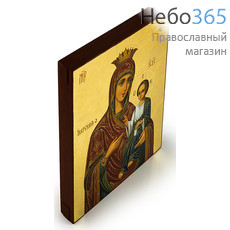  Иверская икона Божией Матери. Икона писаная 17х21 см, золотой фон (поталь), без ковчега (Дб), фото 2 