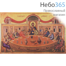  Икона на дереве 30х35-42 см, печать на холсте, копии старинных и современных икон (Су) Николай Чудотворец и Савва Сербский, святители и Симеон Мироточивый, преподобный (30х38), фото 2 