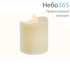  Сувенир "Свеча", мерцающая, светодиодная, с батарейками, высотой 5 см, 40659 РРР цвет: белый, фото 1 