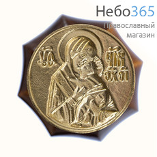  Печать для просфор с иконой Божией Матери "Владимирская", диаметр 40 мм , латунная, с деревянной ручкой., фото 2 