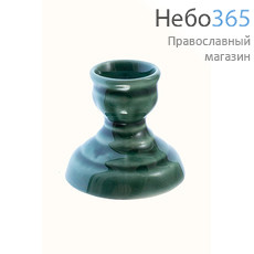  Подсвечник керамический "Ромашка" с цветной глазурью, в ассортименте (в уп. - 5 шт.) цвет: серо - синий, фото 3 