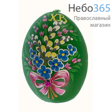  Свеча парафиновая пасхальная, "Яйцо" среднее, " Цветы" высотой 7,2 см (в коробе - 24 шт.), 35-2 РРР, фото 3 