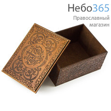  Шкатулка деревянная для 0,5 кг ладана, прямоугольная, резная, 17 х 13,5 х 8,5 см, ШЛ 500, фото 2 
