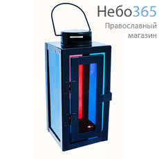  Фонарь для свечи CL - 921, 8 х 8 х 19 см, 45558 цвет: синий, фото 1 