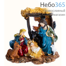  Вертеп рождественский из полистоуна, скульптурная композиция, 15 х 14 х 7 см, фото 1 
