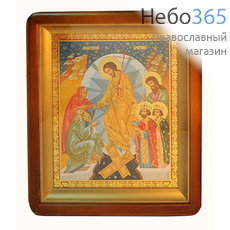  Икона в киоте 18х24, Воскресение Христово, полиграфия, золотое тиснение, фото 1 