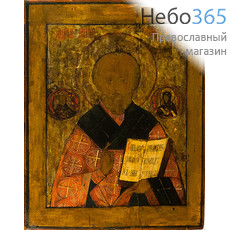  Николай Чудотворец, святитель. Икона писаная (Кж) 34х45, 19 век, фото 1 