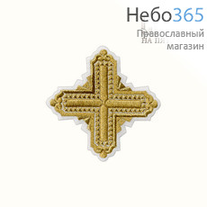  Крест  белый с золотом наградной "Квадрат" 10  х 10 см, фото 1 