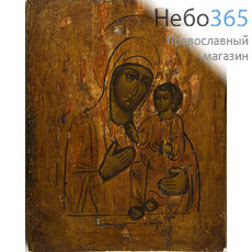  Иверская икона Божией Матери. Икона писаная (Кж) 26х31, 19 век, фото 1 