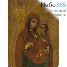  Иверская икона Божией Матери. Икона писаная 7х9, 19 век., фото 1 