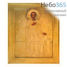  Александр Невский, благоверный князь. Икона писаная 22х26, риза, 19 век, фото 1 