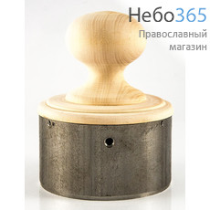  Нарезка для просфор, диаметр 85 - 90 мм , из нержавеющей пищевой стали, с деревянной ручкой, фото 1 