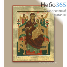  Всецарица икона Божией Матери. Икона шелкография (Хл) 30х40, золотой фон, поталь, с ковчегом, фото 1 