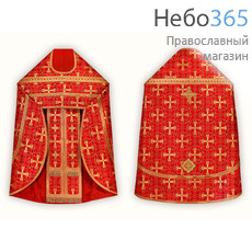  Облачение иерейское, красное, 90-150 греческая парча Георгиевский крест, фото 1 