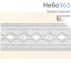  Галун Волна белый с серебром, 40 мм, гречески, фото 1 