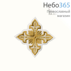  Крест  белый с золотом наградной "Сеточка" 10  х 10 см, фото 1 