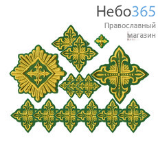  Набор крестов иерейских зеленые "Сеточка", фото 1 