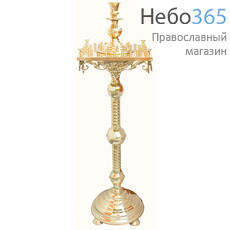  Подсвечник храмовый латунный на 40 свечей, квадратный, с элементами литья, фото 1 