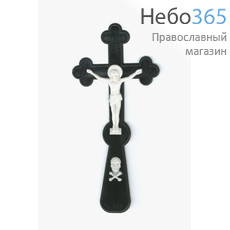  Крест погребальный пластмассовый с белым распятием (в уп.50 шт.), фото 1 