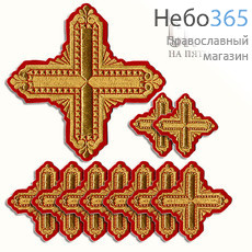 Набор крестов диаконских красные Квадрат, фото 1 