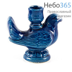  Подсвечник керамический "Голубь со светильником", с цветной глазурью (в уп.- 5 шт.), фото 1 